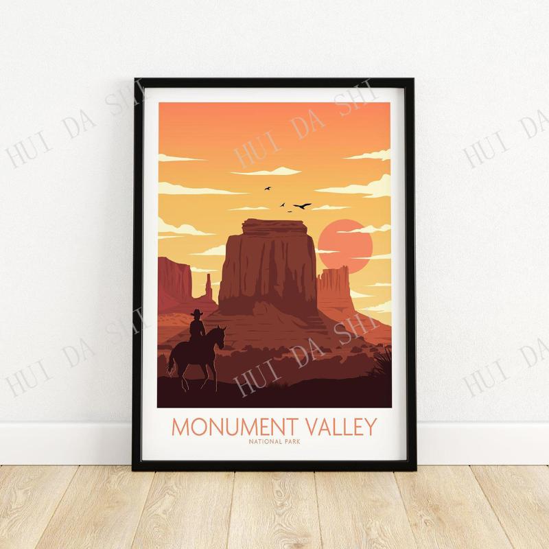 

Paintings Monument Valley Poster | National Park Print Wall Art Travel Home Decor Gift