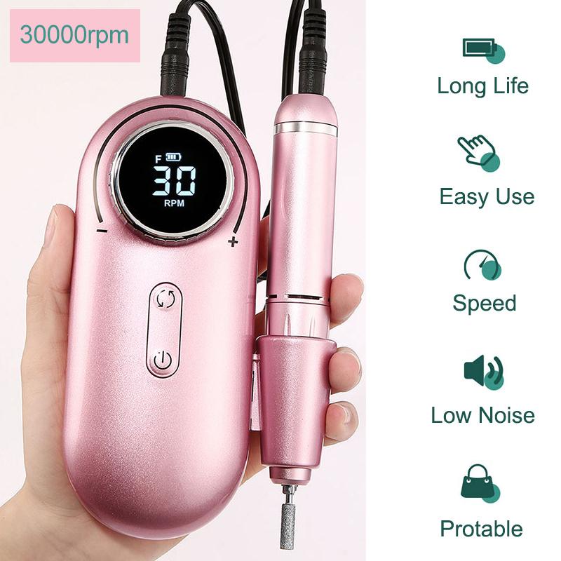 Nail Drill & Accessories Portable USB Charging Electric Machine Pen Apparatus Professional Manicure And Pedicure Lathe Gel Polisher