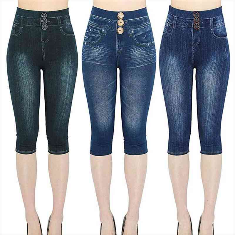 faux jeans leggings woman stretch printed short leggins pants summer breeches high waist perfect fit jeans jeggings, Black
faux jeans leggings woman stretch printed short leggins pants summer breeches high waist perfect fit jeans jeggings, Black