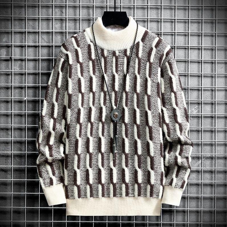 Men's Sweaters 2022 Autumn And Winter Half Turtleneck Color Matching Sweater Teenagers Thick Warm Trendy Checkered Bottoming, White;black
Men's Sweaters 2022 Autumn And Winter Half Turtleneck Color Matching Sweater Teenagers Thick Warm Trendy Checkered Bottoming, White;black