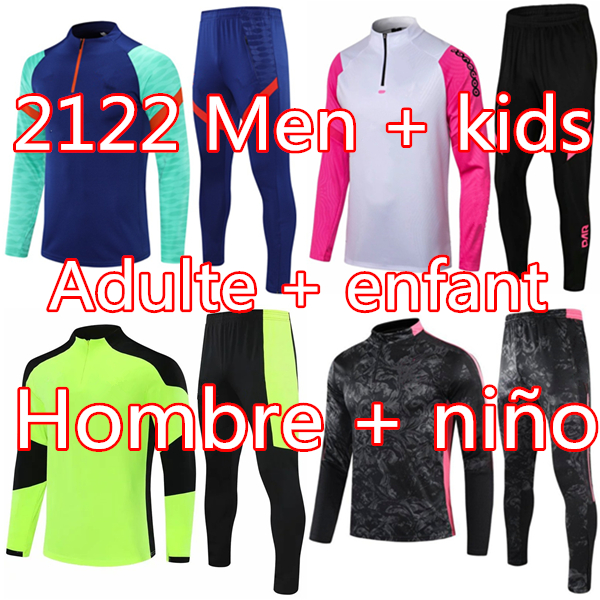 2021 Men + kids jogging football training tracksuit kits 2122 real madrid survetement foot soccer chandal futbol chándal Sportswear
2021 Men + kids jogging football training tracksuit kits 2122 real madrid survetement foot soccer chandal futbol chándal Sportswear