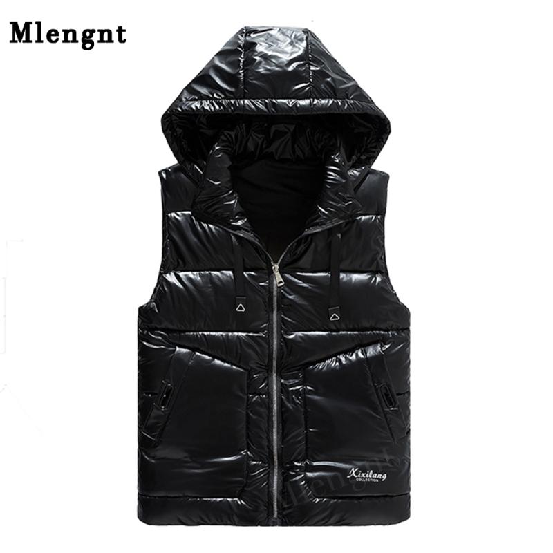Men's Vests Fashion Silver Shiny Windproof Men Jacket Sleeveless Casual Hat Detachable Winter Coats Thicken Unloading Male Waistcoat, Black
Men's Vests Fashion Silver Shiny Windproof Men Jacket Sleeveless Casual Hat Detachable Winter Coats Thicken Unloading Male Waistcoat, Black