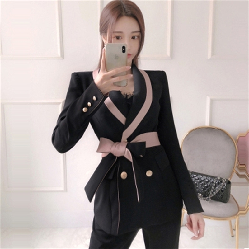Pant Suit Women Office Ladies Wear Business Formal Work Elegant Double Breasted Blazer Two Piece Set Pantsuits 210603, Picture color
Pant Suit Women Office Ladies Wear Business Formal Work Elegant Double Breasted Blazer Two Piece Set Pantsuits 210603, Picture color