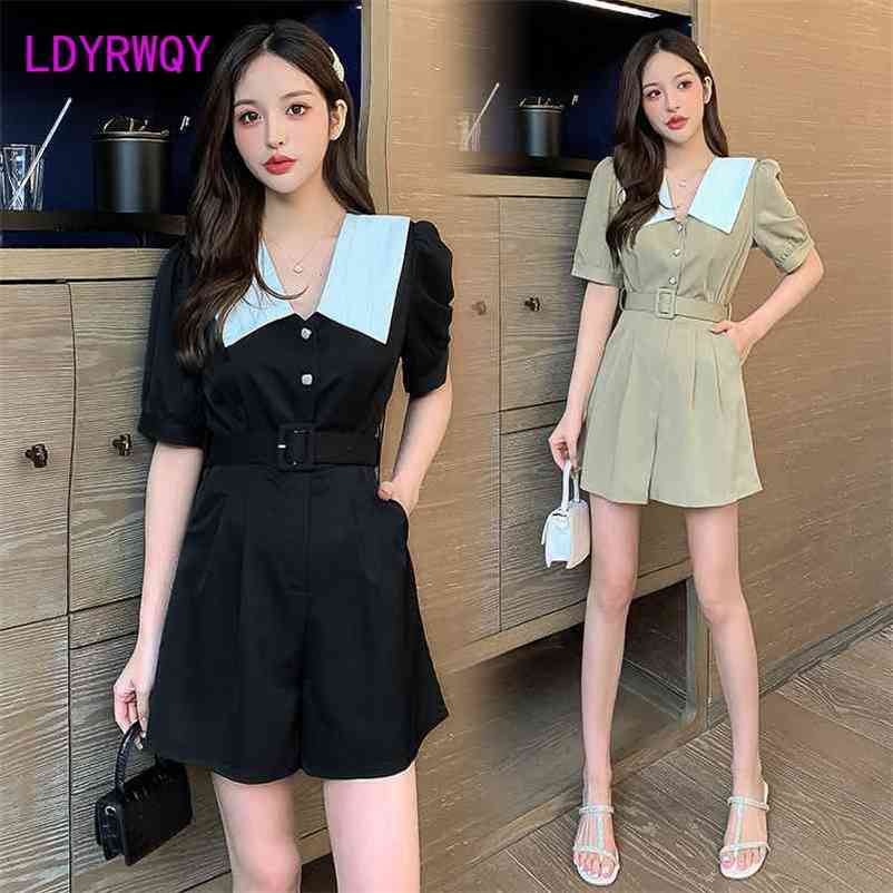 LDYRWQY fashion high-waisted slim temperament solid color wide-leg jumpsuit Polyester summer Korean version of the 210603, Black
LDYRWQY fashion high-waisted slim temperament solid color wide-leg jumpsuit Polyester summer Korean version of the 210603, Black