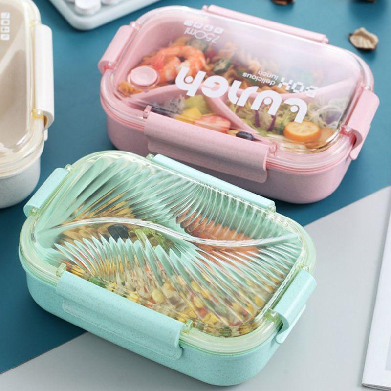Dinnerware Sets 750ml Lunch Box Bento Container Eco-Friendly Wheat Straw Microwave Compartment Lunchbox With Spoon Fork
Dinnerware Sets 750ml Lunch Box Bento Container Eco-Friendly Wheat Straw Microwave Compartment Lunchbox With Spoon Fork