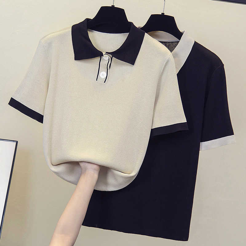 4XL large size women kint Summer sweater pullover loose casual short sleeve Patchwork button Oversized sweaters top 210604, Khaki
4XL large size women kint Summer sweater pullover loose casual short sleeve Patchwork button Oversized sweaters top 210604, Khaki
