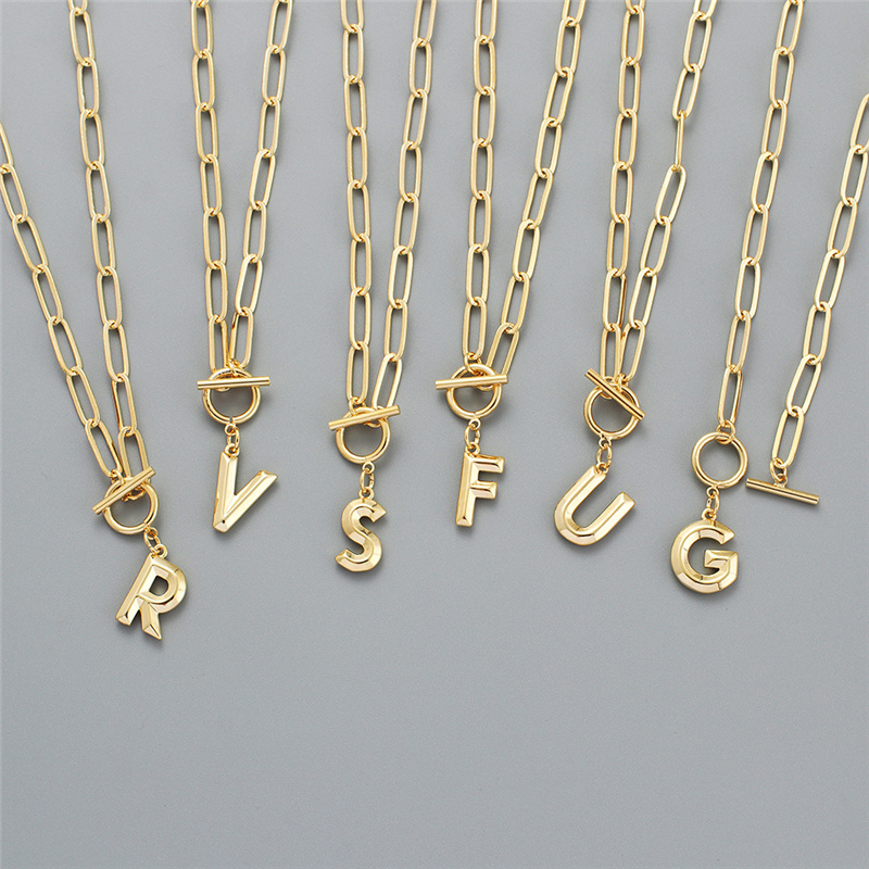 A-Z Letter Pendant Charm Necklace Shinning copper 26 Initial Alphabet Name Necklaces Stainless Steel Chain
A-Z Letter Pendant Charm Necklace Shinning copper 26 Initial Alphabet Name Necklaces Stainless Steel Chain