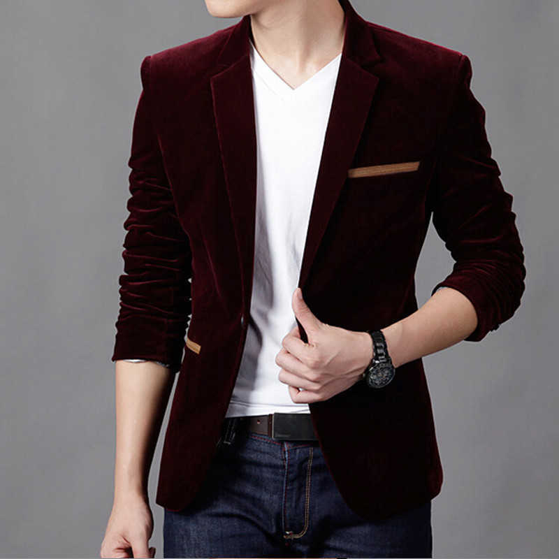 NEW Mens Fashion Brand Blazer British039s Style casual Slim Fit suit male Blazers men coat Size 3XL X061564721519994309