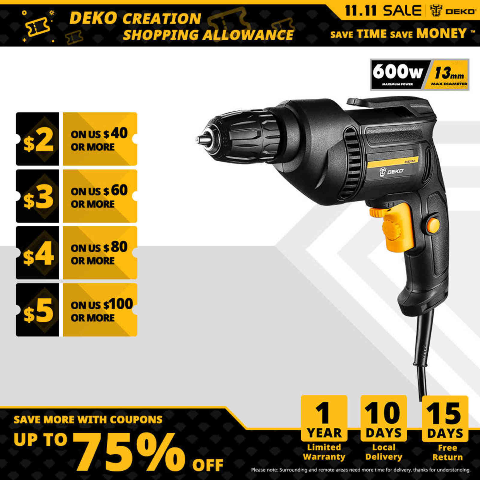 DEKO DKED10Z1 220V Electric Screwdriver 2 Functions Electric Drill Machine Power Tools Electric Tools Y1105
DEKO DKED10Z1 220V Electric Screwdriver 2 Functions Electric Drill Machine Power Tools Electric Tools Y1105