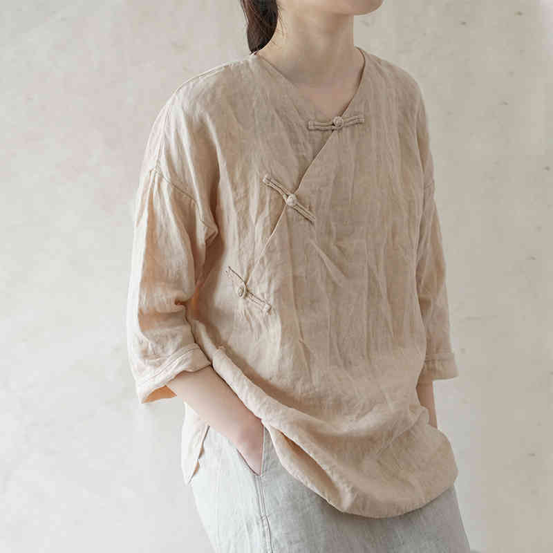 Johnature Women Chinese Style Shirts And Tops V-Neck Long Sleeve Blouses Summer Cotton Linen Clothes Vintage Female Shirts 210521, Yellow
Johnature Women Chinese Style Shirts And Tops V-Neck Long Sleeve Blouses Summer Cotton Linen Clothes Vintage Female Shirts 210521, Yellow
