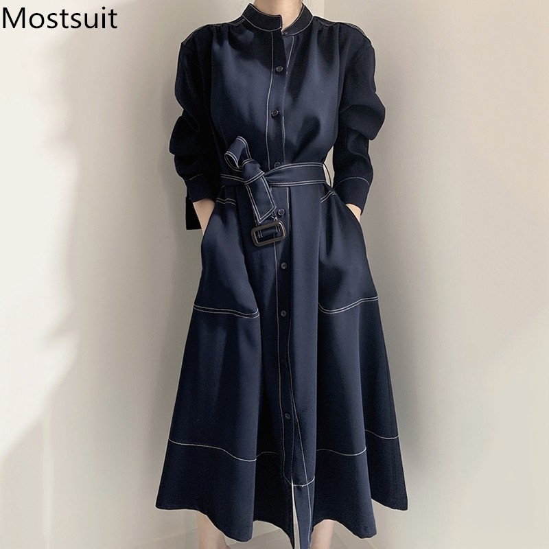 Autumn Korean Elegant Women Long Shirt Dress Full Sleeve Single-breasted Belted A-line Pleated Dresses Office Ladies Vestid 210518, Wine red
Autumn Korean Elegant Women Long Shirt Dress Full Sleeve Single-breasted Belted A-line Pleated Dresses Office Ladies Vestid 210518, Wine red