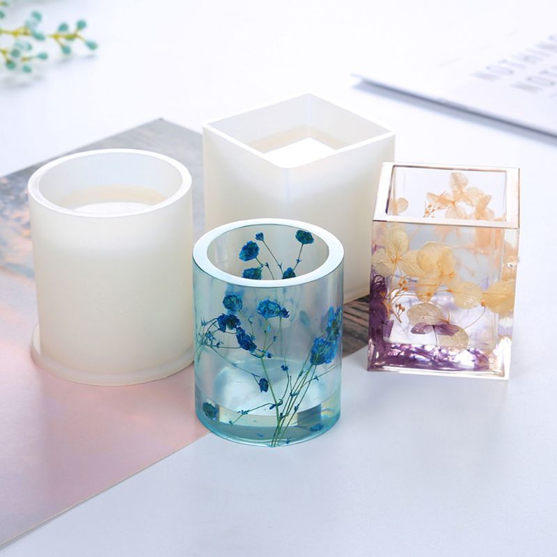 1 Set Epoxyhars Silicone Malls, Great Art Hars Malls For Coaster/Asbak/Bloempot/Pen Candle Soap Sieraden Houder, Omvat