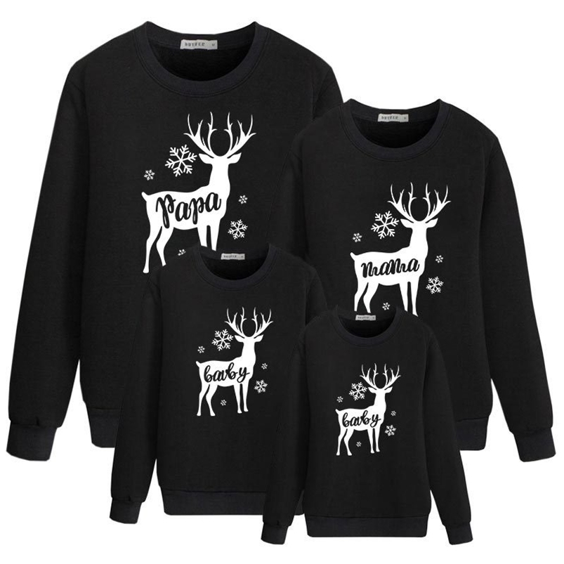 Family Christmas Sweaters Father Mother Daughter Son Matching Outfits Look Year Kids Hoodies Clothing Mommy And Me Clothes 211018, Black
Family Christmas Sweaters Father Mother Daughter Son Matching Outfits Look Year Kids Hoodies Clothing Mommy And Me Clothes 211018, Black