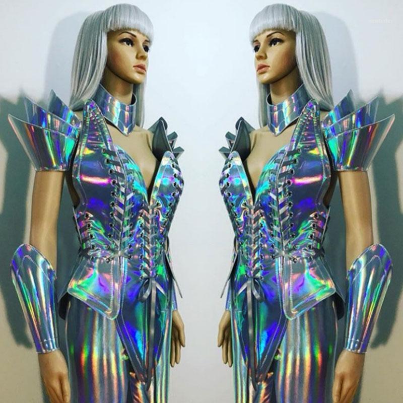 Party Decoration Bar Nightclub Future Technology Fashion Holographic Armor Interactive Gogo Dancer Costume Rave Festival Clothes
Party Decoration Bar Nightclub Future Technology Fashion Holographic Armor Interactive Gogo Dancer Costume Rave Festival Clothes