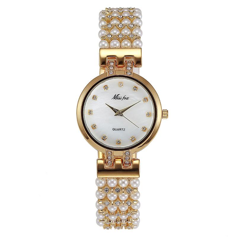 Wristwatches Women's Elegant Pearl Quartz Wristwatch CZ Stone Paved Brand Female Student Watch Waterproof Jewelry Gold Silver
Wristwatches Women's Elegant Pearl Quartz Wristwatch CZ Stone Paved Brand Female Student Watch Waterproof Jewelry Gold Silver