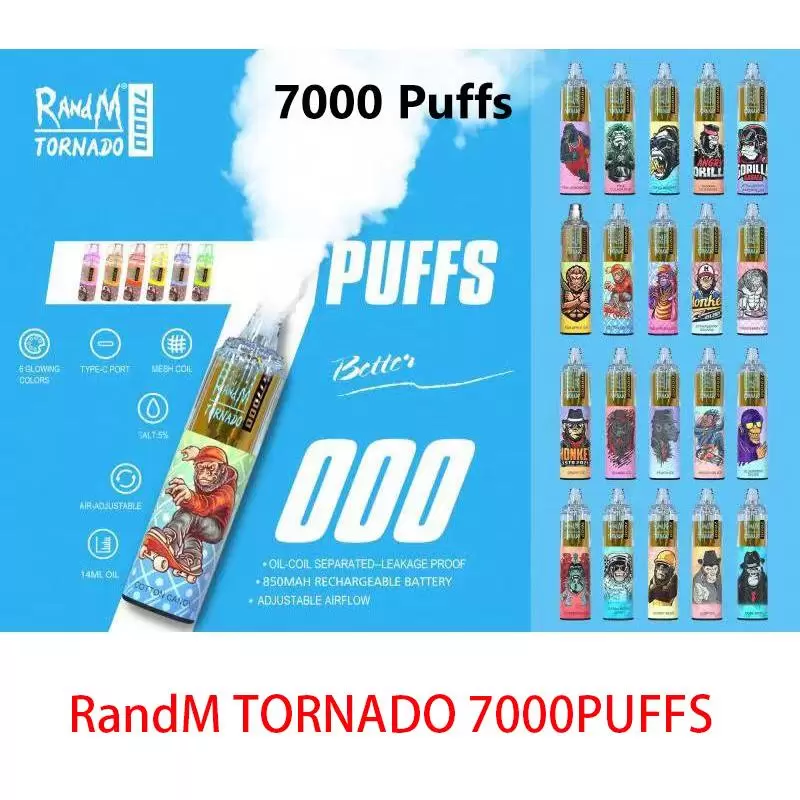 Original RandM Tornado 7000 Puffs Disposable Vape Pen Electronic Cigarettes 14ml Pod With Mesh Coil 6 Glowing Colors Rechargeable Air-adjust
Original RandM Tornado 7000 Puffs Disposable Vape Pen Electronic Cigarettes 14ml Pod With Mesh Coil 6 Glowing Colors Rechargeable Air-adjust