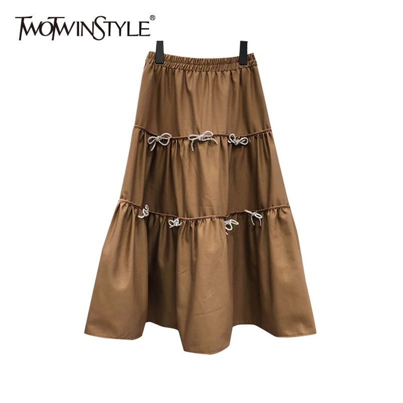 Patchwork Bowknot Midi Skirt For Women High Waist Casual Elegant Skirts Female Fashion Clothing Stylish 210521, Black
Patchwork Bowknot Midi Skirt For Women High Waist Casual Elegant Skirts Female Fashion Clothing Stylish 210521, Black