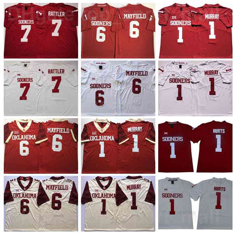 Oklahoma Sooners College Football 7 Spencer Rattler Jersey 6 Baker Mayfield Kyler Murray 1 Jalen Hurts All Stitched Team Red Color Away, 6 mayfield
Oklahoma Sooners College Football 7 Spencer Rattler Jersey 6 Baker Mayfield Kyler Murray 1 Jalen Hurts All Stitched Team Red Color Away, 6 mayfield