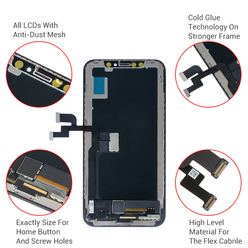 Top quality Touch panels Used to repair broken lcd screens Digitizer Assembly Replacement for iPhone X LCDs screen display
Top quality Touch panels Used to repair broken lcd screens Digitizer Assembly Replacement for iPhone X LCDs screen display