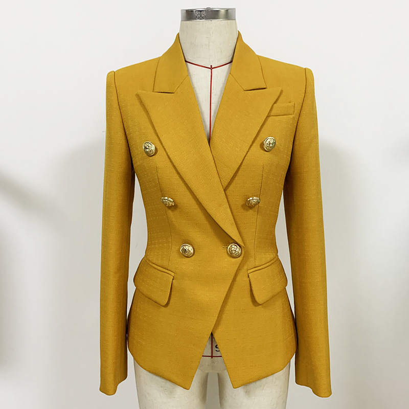 Classic Style Top Quality Original Design Women's Double-Breasted Blazer Slim Jacket Metal Buckles Tan Blazers Hemp&Cotton Blended Yarn Coat
Classic Style Top Quality Original Design Women's Double-Breasted Blazer Slim Jacket Metal Buckles Tan Blazers Hemp&Cotton Blended Yarn Coat
