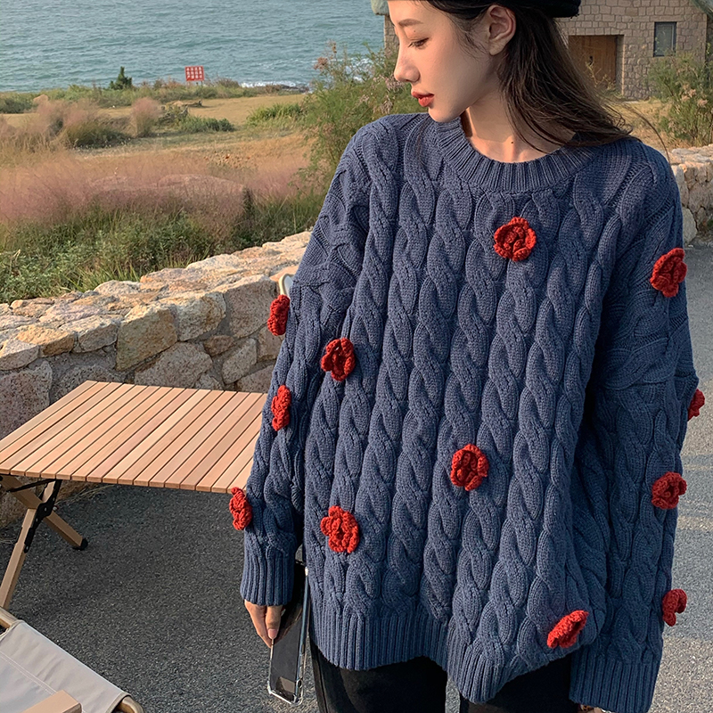 2Colors 2021 autumn and winter korean style floral twist knitted sweaters women sweaters and pullovers womens (R99462), White;black
2Colors 2021 autumn and winter korean style floral twist knitted sweaters women sweaters and pullovers womens (R99462), White;black