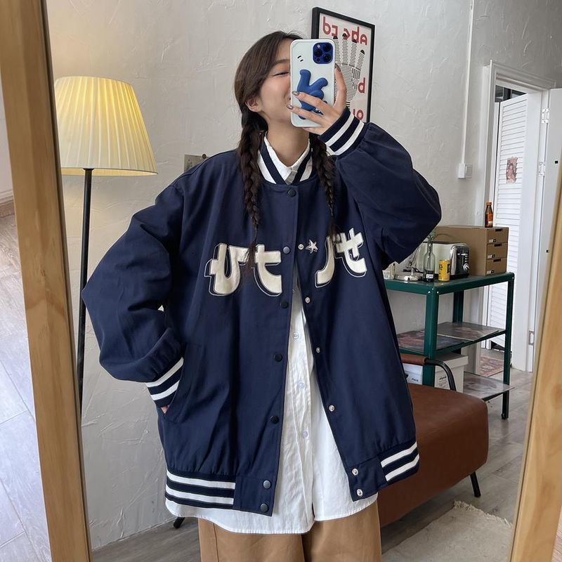 women's jackets jacket women student autumn fashion letter printing korean woman coats wild long-sleeved female baseball uniform c, Black;brown
women's jackets jacket women student autumn fashion letter printing korean woman coats wild long-sleeved female baseball uniform c, Black;brown