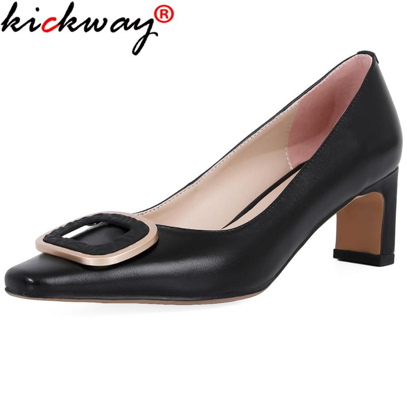 Kickway Fashion Women Shoes Sweet Metal Decoration Thick Heels Pumps Female Genuine Leathre Square Toe Wedding Party Woman Dress, Black
Kickway Fashion Women Shoes Sweet Metal Decoration Thick Heels Pumps Female Genuine Leathre Square Toe Wedding Party Woman Dress, Black