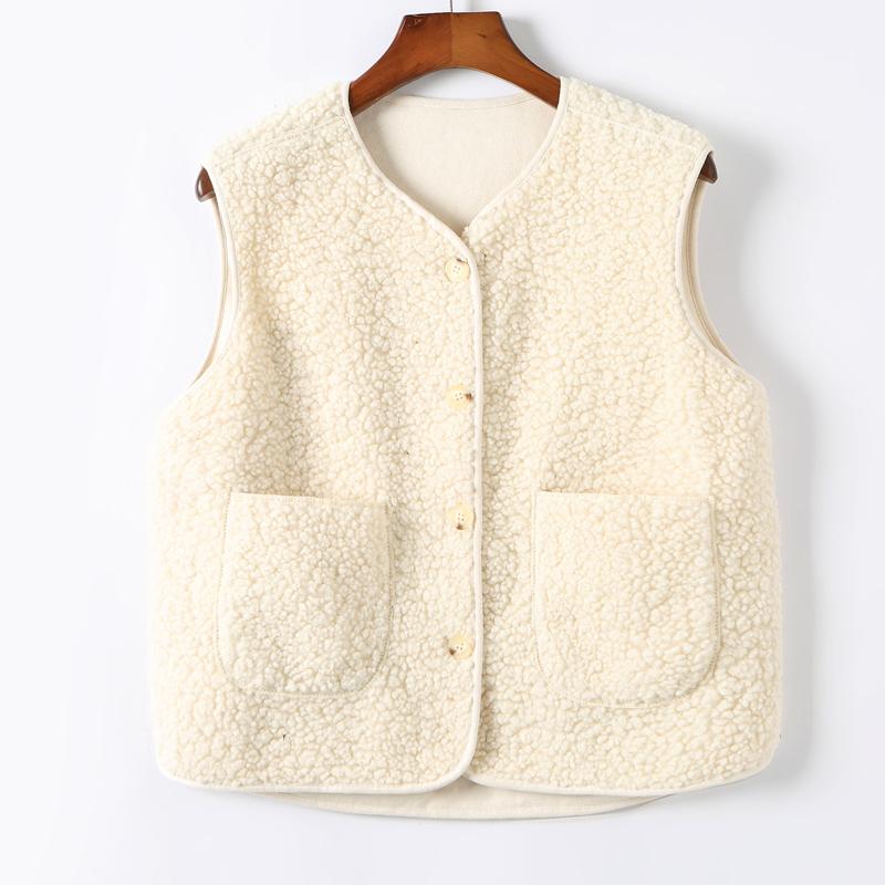 Women' Vests 2021 Autumn Winter Woolen Sheepskin Sleeveless Jacket Women Vest Thicken Waistcoat Loose Plush Fake Leather Fleece Coat, Brown
Women' Vests 2021 Autumn Winter Woolen Sheepskin Sleeveless Jacket Women Vest Thicken Waistcoat Loose Plush Fake Leather Fleece Coat, Brown