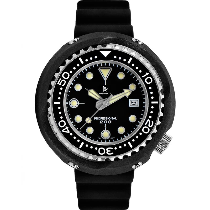 Wristwatches RETANGULA Tuna SBDX011/014 Diver Watches 200m Waterproof Luminous 6159-7010 Mechanical Stainless Steel Retro Men's Watch, Black
Wristwatches RETANGULA Tuna SBDX011/014 Diver Watches 200m Waterproof Luminous 6159-7010 Mechanical Stainless Steel Retro Men's Watch, Black