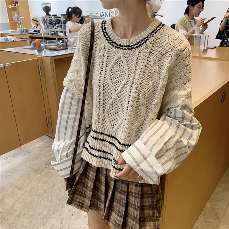 Women's Sweaters Autumn and winter super fire fake two loose pcs lazying tops female sweater fine Japanese 1PUM, 1# shoe box
Women's Sweaters Autumn and winter super fire fake two loose pcs lazying tops female sweater fine Japanese 1PUM, 1# shoe box