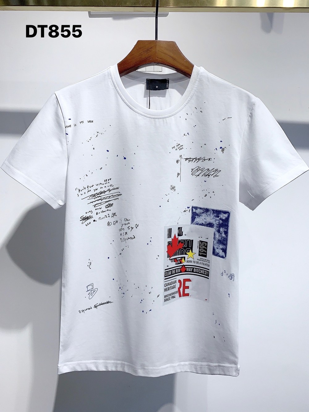 Men's t shirt black and white summer casual street T-shirt short sleeve size M-XXXL 8822, M192
Men's t shirt black and white summer casual street T-shirt short sleeve size M-XXXL 8822, M192