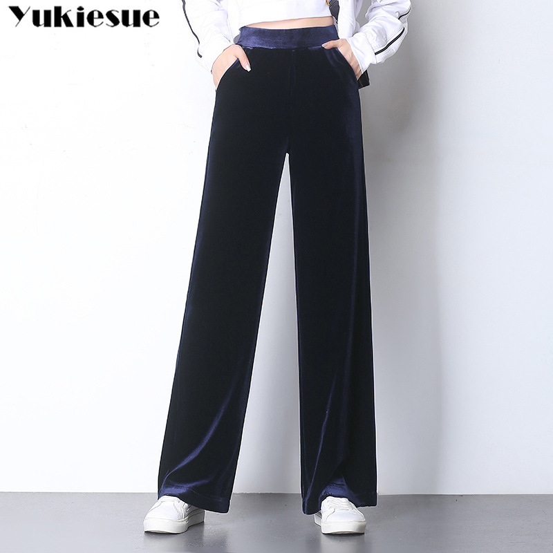 Wide Leg Pants for women Casual Loose velvet with high waist Plus Size Womens Winter Korean female Trousers 210518, Navy blue
Wide Leg Pants for women Casual Loose velvet with high waist Plus Size Womens Winter Korean female Trousers 210518, Navy blue