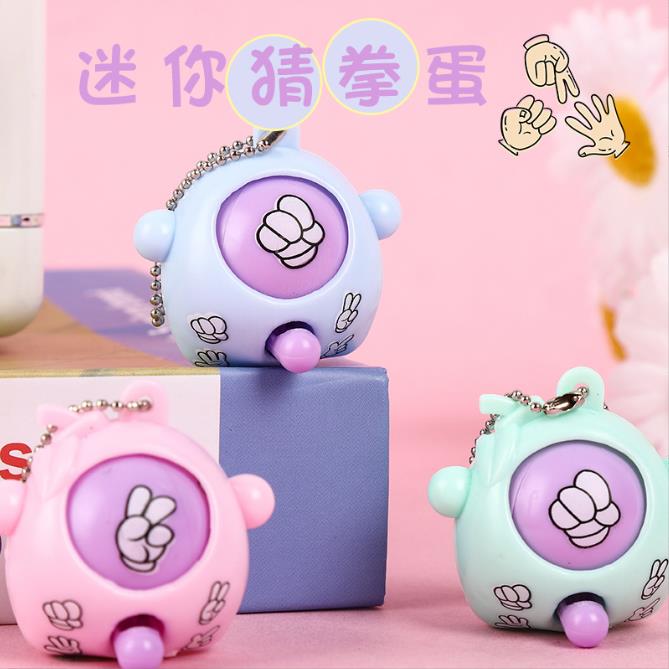 Fidget Toys Guess Fist Egg Stone Scissors Cloth Game Egg Draw Key Chain Pendant Twist Toy Manufacturer Wholesale