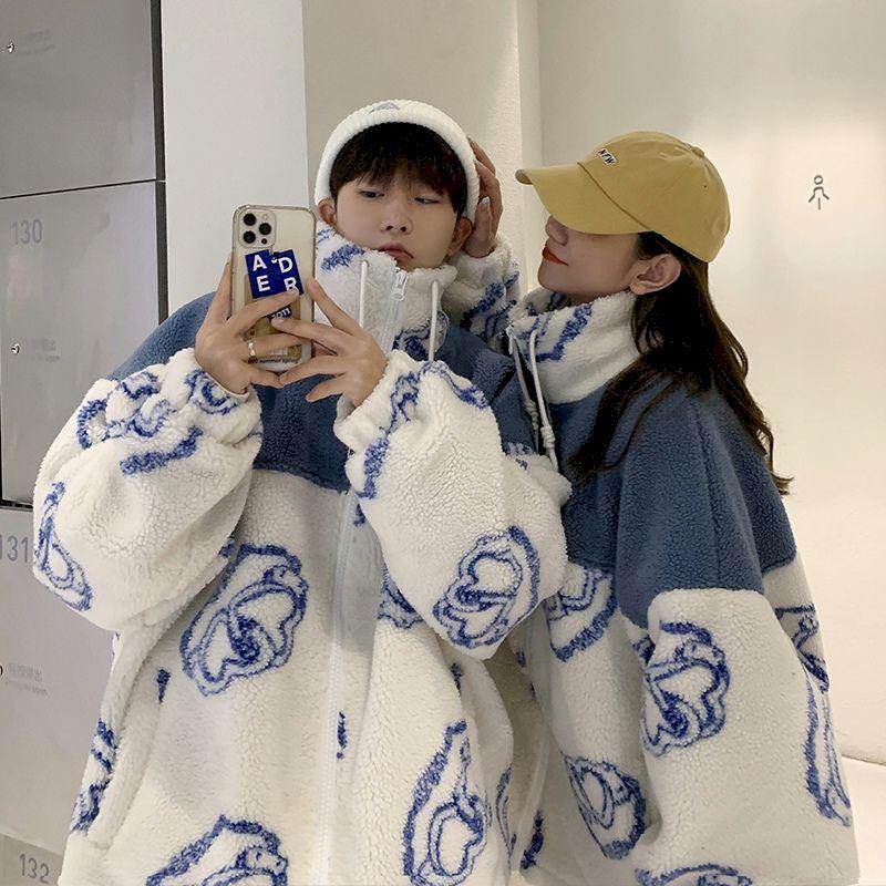 Women's Jackets Lamb Velvet Jacket Female Winter Korean Version Loose Trend Hit Color Cartoon Couple Casual Stand Collar Plus Thick Coat, Black;brown
Women's Jackets Lamb Velvet Jacket Female Winter Korean Version Loose Trend Hit Color Cartoon Couple Casual Stand Collar Plus Thick Coat, Black;brown