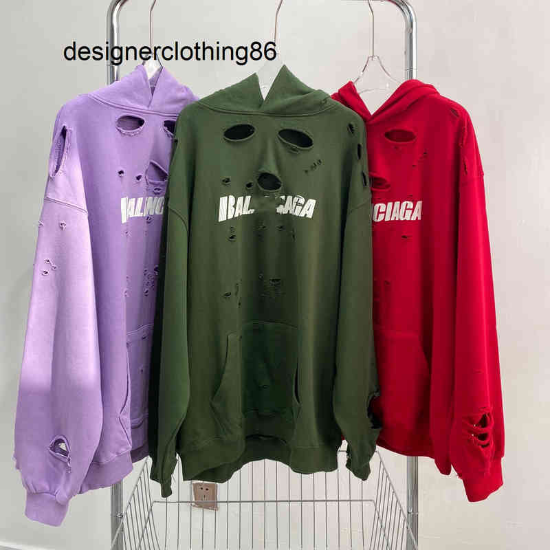 Designers Hoodie Balencaigas Hoodies New Hole Letter Hooded Sweater Lovers Winter Street Style, Forest green
Designers Hoodie Balencaigas Hoodies New Hole Letter Hooded Sweater Lovers Winter Street Style, Forest green