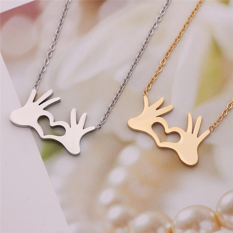 Pendant Necklaces Fashion Trend Than Heart Gesture Necklace Personality Charm Lady Drop Nectar Metal Jewelry Gift
Pendant Necklaces Fashion Trend Than Heart Gesture Necklace Personality Charm Lady Drop Nectar Metal Jewelry Gift