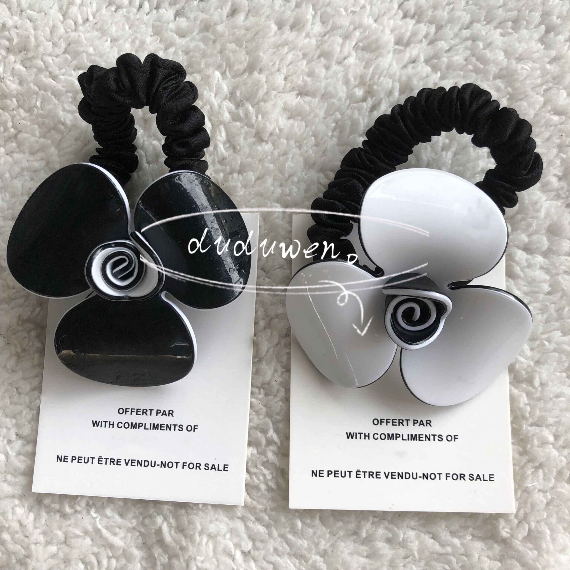 Classic Camellia Hair rope fashion Accessories C collection item Acrylic flower Hairtie including V paper card