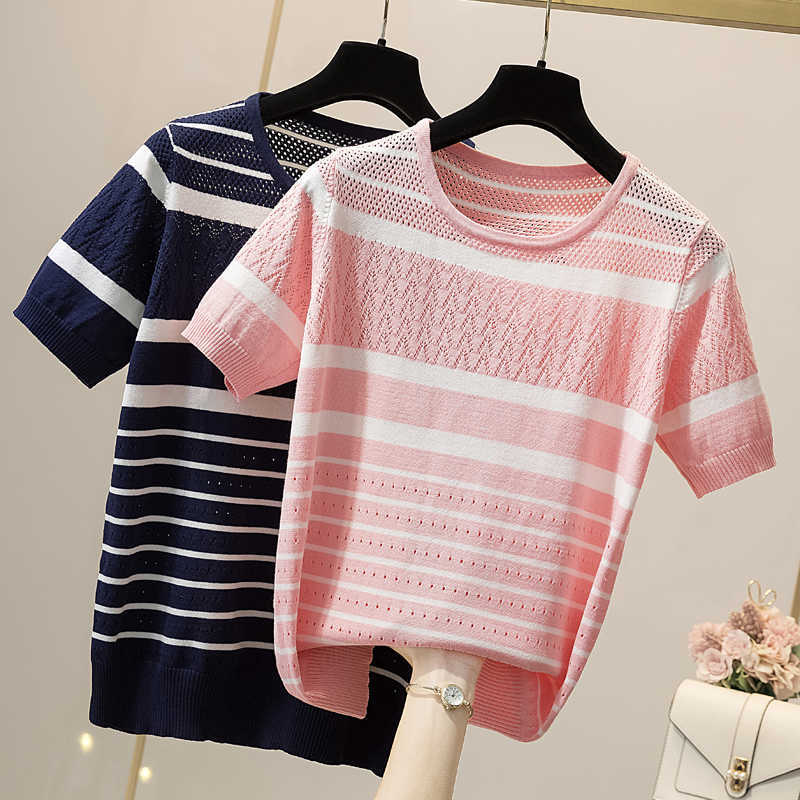 Oversized Sweater Women Pullover Knitted Summer basic Soft Top short Sleeve Casual Stripe Sweater plus size L-4XL 210604, Pink
Oversized Sweater Women Pullover Knitted Summer basic Soft Top short Sleeve Casual Stripe Sweater plus size L-4XL 210604, Pink