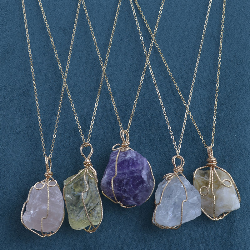 Irregular Natural stone necklace Stainless steel chain Crystal Wire amethyst Quartz Agate Gemstone pendant women necklaces fashion jewelry will and sandy gift
Irregular Natural stone necklace Stainless steel chain Crystal Wire amethyst Quartz Agate Gemstone pendant women necklaces fashion jewelry will and sandy gift