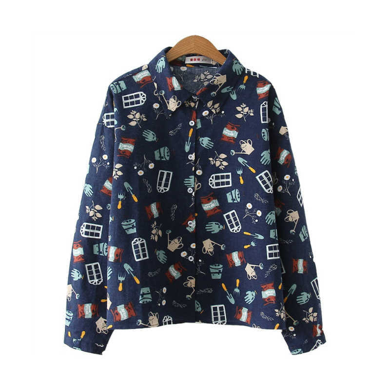 MERRY PRETTY Women Cartoon Print Summer Blouse Shirts Long Sleeve Turndown Collar Casual For Ladies Blasus Shirt Tops 210526, Navy blue
MERRY PRETTY Women Cartoon Print Summer Blouse Shirts Long Sleeve Turndown Collar Casual For Ladies Blasus Shirt Tops 210526, Navy blue