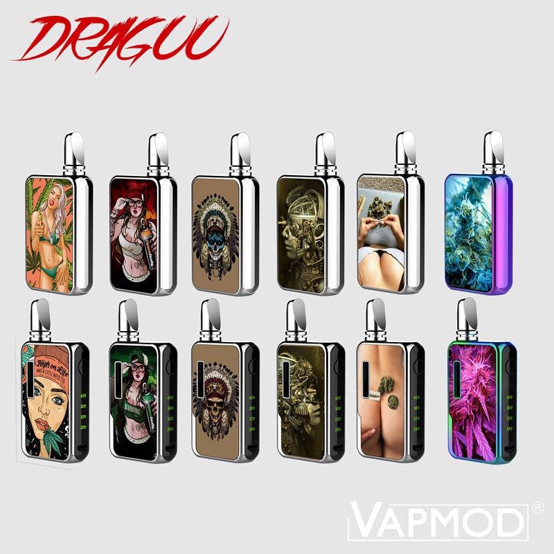 

Authentic VAPMOD Vmod Dragoo 3D Mod 650mAh Preheating Vaporizer Vape Box Variable Voltage VV Battery for 510 Thick Oil Cartridges Tanks, Multi