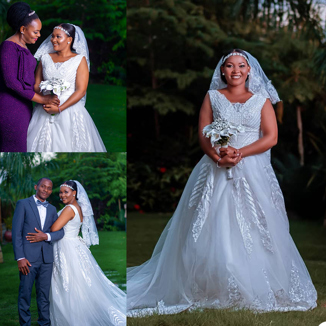 Plus Size A Line Wedding Dress Country V Neck Lace Appliques Bride Dresses Modern Backless Bridal Gowns robes de mariée