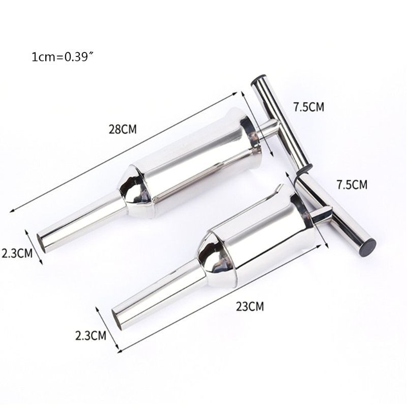 Stainless Steel Worst Maker Homemade Meat Stuffer Spuit Filler Handheld