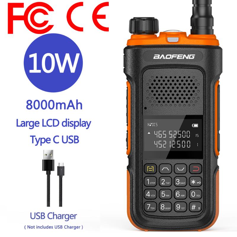 Baofeng UV-10R Walkie Talkie 10W High Power Ham Radios Dual Band UHF VHF Transmitter USB Charger BF-F8HP Two Way Radio
Baofeng UV-10R Walkie Talkie 10W High Power Ham Radios Dual Band UHF VHF Transmitter USB Charger BF-F8HP Two Way Radio