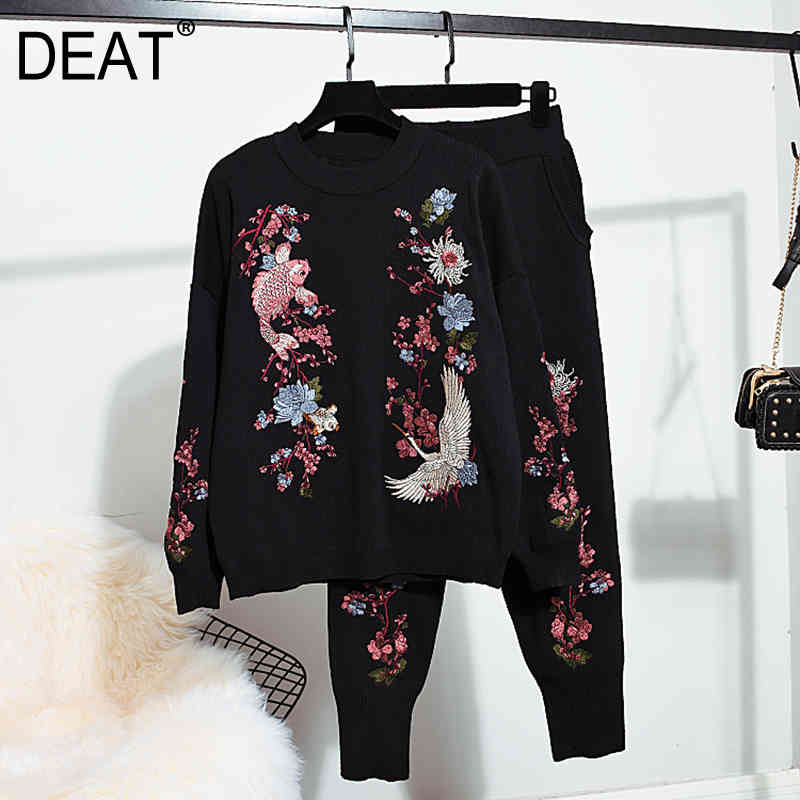 Women Long Pants Arrivals Personalized Beaded Knitting Two Piece Set Fashion Temperament Spring Autumn 11D426 210525, Black
Women Long Pants Arrivals Personalized Beaded Knitting Two Piece Set Fashion Temperament Spring Autumn 11D426 210525, Black