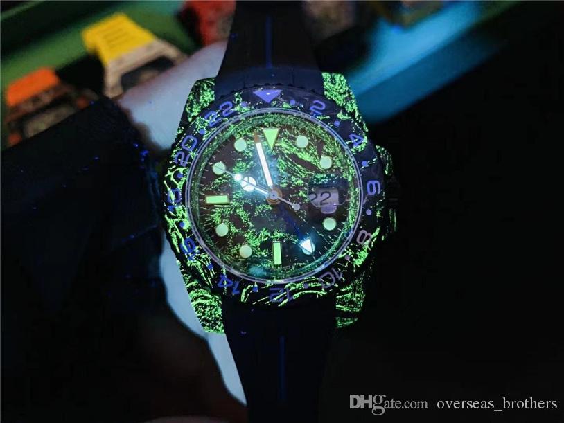 Men's Watch 40mm GMT ZY 2836 Automatic mechanical movement Sapphire crystal mirror emerald luminous Carbon fiber material orologio di l, Box
Men's Watch 40mm GMT ZY 2836 Automatic mechanical movement Sapphire crystal mirror emerald luminous Carbon fiber material orologio di l, Box