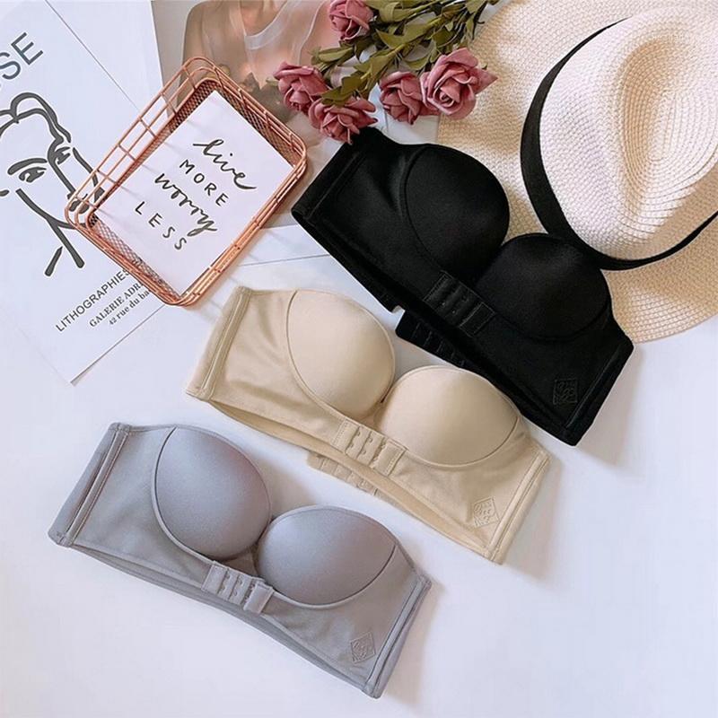 Yoga Outfit Women Invisible Bras Front Closure Sexy Push Up Bra Underwear Lingerie For Female Brassiere Strapless Seamless Bralette ABC Cup, Black
Yoga Outfit Women Invisible Bras Front Closure Sexy Push Up Bra Underwear Lingerie For Female Brassiere Strapless Seamless Bralette ABC Cup, Black