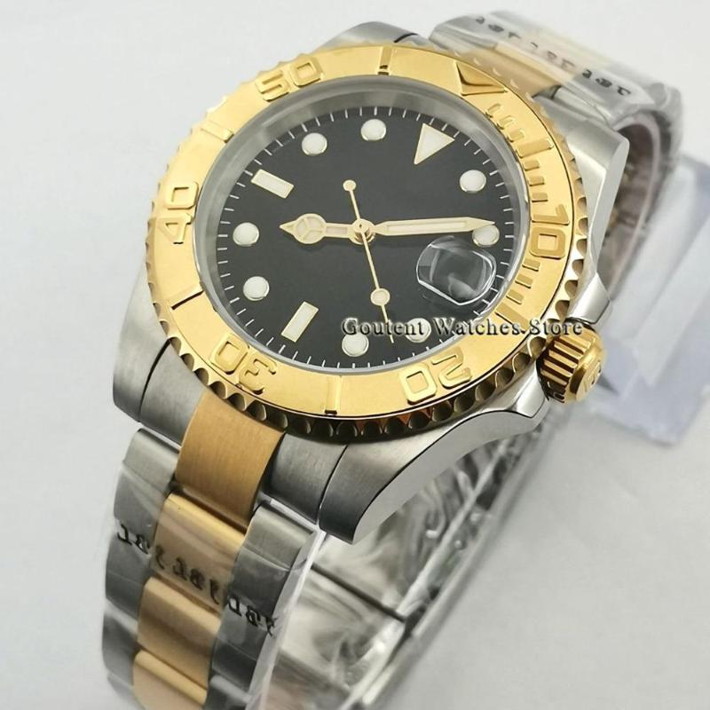 40mm Sterile 24 Jewels Japan NH35 Automatic Top Luxury Mens Watch Sapphire Glass Gold Case Bezel Wrist Wristwatches, No1-bliger logo 
40mm Sterile 24 Jewels Japan NH35 Automatic Top Luxury Mens Watch Sapphire Glass Gold Case Bezel Wrist Wristwatches, No1-bliger logo