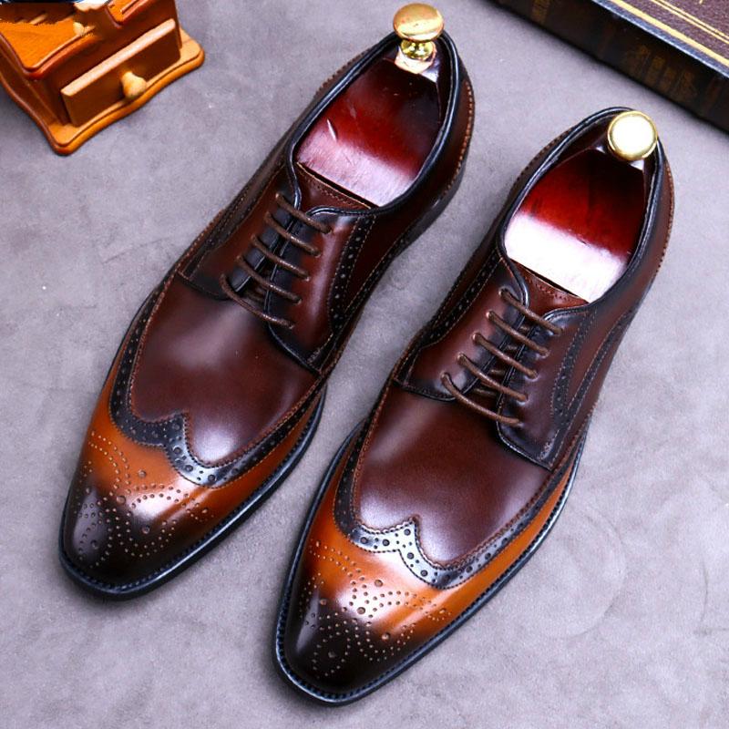 Dress Shoes B-902 Italy Style Men Oxford Fashion Brogue Cow Leather Formal Party Footwear Zapatos Hombre Designer, 01
Dress Shoes B-902 Italy Style Men Oxford Fashion Brogue Cow Leather Formal Party Footwear Zapatos Hombre Designer, 01