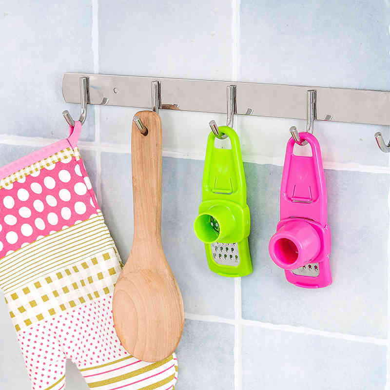 2 Colors Stainless Steel PP Garlic Crusher Presses Ginger Cutter Plastic Grinding Tool Kitchen Ginger Grater Grinder Tools